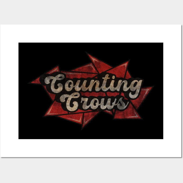 Counting Crows - Red Diamond Wall Art by G-THE BOX